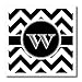 Produktbild 3drose schwarz und weiß Monogramm Chevron Initiale w-iron auf Wärmeübertragung, 10 von 25,4 cm für weiß Material (HT _ 222085 _ 3)