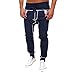 Produktbild Herren Hose Weiß,Dragon Mens Casual Jogger Tanz Sportwear Baggy Harem Hosen Slacks Hosen Jogginghose (Marine, M)