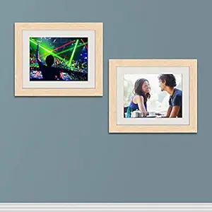 ArtzFolio Wall & Table Photo Frame D527 Natural Brown 8x10inch;Set of 2 PCS with Mount