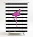 Produktbild Duschvorhang Flamingo 180 x 180 cm, hochwertige Qualität, 100% Polyester, wasserdicht, Anti-Schimmel-Effekt, inkl. 12 Duschvorhangringe