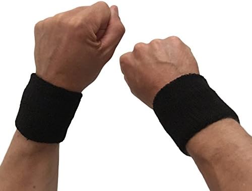 Abtekk Wrist Sweatband, Terry Cloth (Pair)