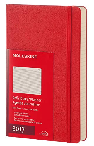 Moleskine 2017 Large Agenda Giornaliera da 12 Mesi, Copertina Rigida, Rosso Moleskine 2017 Large Agenda Giornaliera da 12 Mesi, Copertina Rigida, Rosso