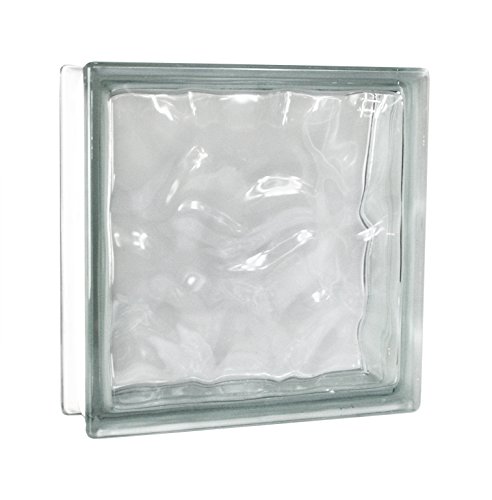 2 pezzi FUCHS vetromattone nuvola trasparente 30x30x10 cm