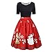 Produktbild Soupliebe Mode Damen Plus Size Weihnachten Print Criss Cross Abendkleid Abendkleid Abendkleider Cocktailkleid Partykleider Blusenkleid