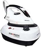 Vapor continuo 45 gr/min Ariete 6253/00 - Centro de planchado (2.400 W, 3 bares, suela antiadherente, capacidad 800 ml, golpe vapor 80gr/min), Negro