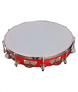 SAI MUSICAL 2 Tambourine Khanjri Hand Percussion Musical Instrument