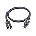 Produktbild Highend Stromkabel Netzkabel kaltgerätekabel Mains Power Cord Netzkabel für HiFi-Komponenten DVD-Audio-Decoder Verstärker Audiophile (1.5m)
