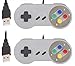 Produktbild YUMQUA USB SNES Controller USB Gamepad Controller Joystick Wired SNES Joypad mit Kabel für PC Windows Mac Raspberry Pi [2 Stücke]
