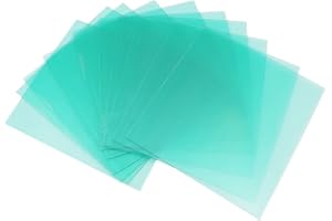 Tiardey 10 st lödhjälmslins transparent skyddsplatta ersättningslins för svetsning av skyddsfilmen för skydd - 138 x 126 mm