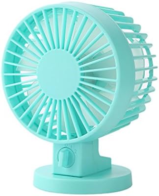 6 inch cartoon dual leaf silent fan desktop bed office mini usb fan 4 inch blue