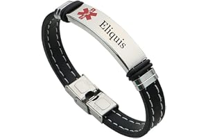 KBNSUIAN Stilfullt medicinskt varningsarmband i silikon, personlig sjukdomsallergier medvetenhet larm armband för nödsituation, medicinsk identifiering säkerhetsarmband för män kvinnor, 20 cm