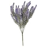 ramo novia flores moradas Cada ramo de lavanda artificial tiene 5 tenedores. Cada haz mide unos 36 cm de altura.