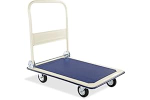 Ballshop 300KG Folding Platform Truck Heavy Duty One Hand Folding Truck Cart with Wheels Warehouse Platform Trolley