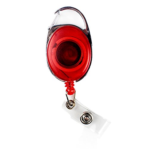 Whonline 10 Piezas Mosquet  n Badge Holder Carretes de Insignia  Clip en Retr  ctil ID Tarjeta de Identificaci  n Llavero  Clips Transl  cidos Con Cable de Vinilo