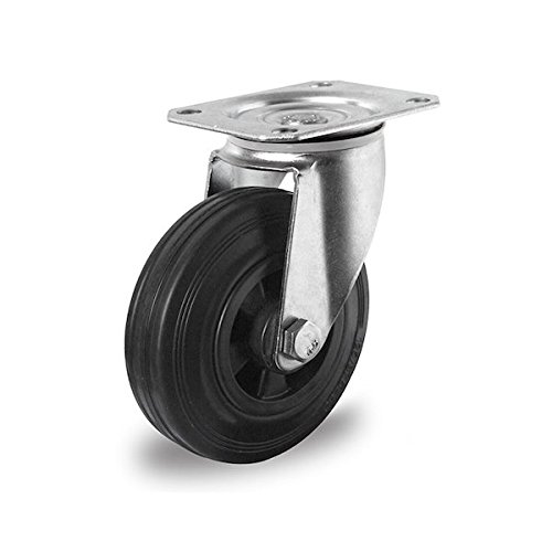 Lenkrolle 200 mm Vollgummi schwarz