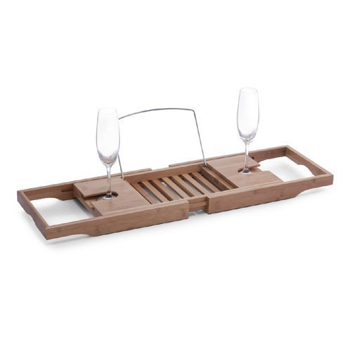 Badewannentablett Bambus 70-105 cm Badewannenaufsatz Wannenablage Badewannen Tablett
