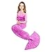 Produktbild BATTOP Mermaid Schwanz Strickdecke für Kinder-(Kind, Rose)