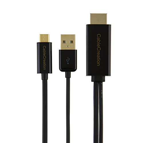 CableCreation 6.5FT USB Typ C (USB-C) zum HDMI MHL Kabel für Nexus Letv smartphone oder andere Tabletten und Smartphones mit USB-Art C-Hafen, 2 Meter / Schwarzes - 2