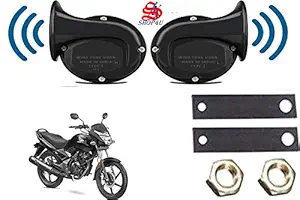 SHOP4U Snail Shape windtone Horn for Honda CB Unicorn 150 (Trumpet Sound, 12V)