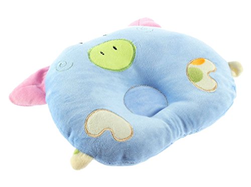 Umiwe(TM) Blue Soft Cotton Piggy Shape Baby Newborn Infant Sleeping Head Support Pillow Positioner With Umiwe Accessory