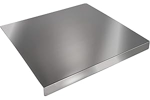 ZEROINOX Tagliere Acciaio Inox Professionale (Tutte Le Misure) Piano Lavoro Cucina Grande Uso Alimentare per impastare Pane Pizza salumi Fermi Antiscivolo 70x50