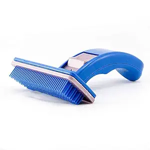 Pooch Box Professional Slicker Brush for Dogs and Cats Self-Cleaning Grooming Comb for Dematting Detangling & Deshedding