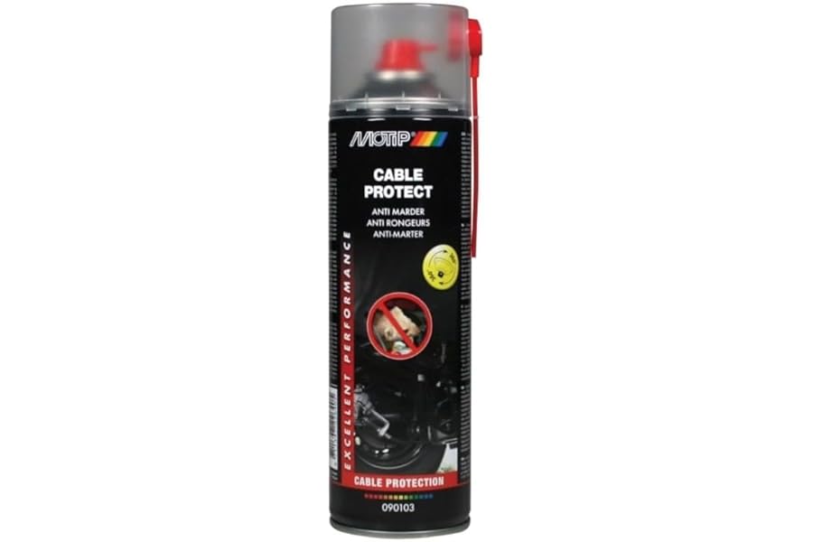 500ml Cable Protect Spray, Anti-Marder, Cable Protection Spray Against Martens and Rodents, Long-Lasting Repellent for Car Engine Cables, Hoses and Electrical Wiring
