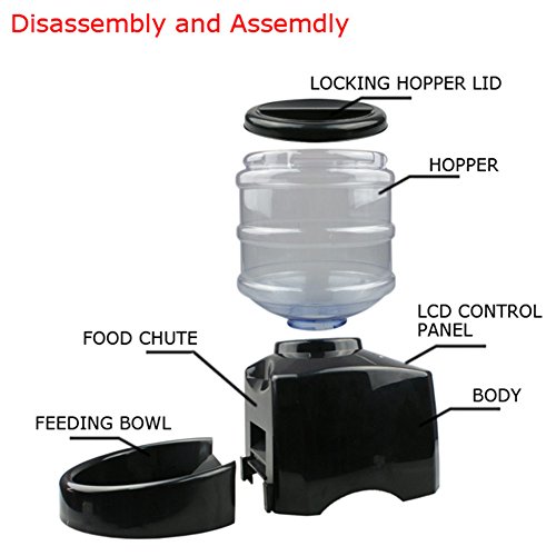 Rechel-Automatic-Pet-FeederProgrammable-Timer-Station-Dispenser-Container-for-Dog-and-Cat-with-Electronic-Portion-Control-and-Voice-recording-55L-Capacity