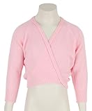 Girls Pink dance Ballet Crossover Cardigan Wrap All Ages by katz Dancewear