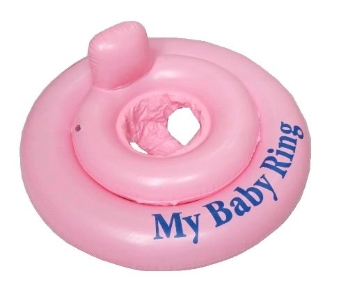 Baby Infant Inflatable Swimming Seat Ring Float PINK ROUND 0-12m