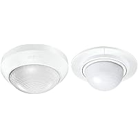 Steinel Bewegungsmelder IS 360-3 weiß, 2000 W Schaltlast, 12 m Reichweite & Einbau-Bewegungsmelder is 360-1 Max. 1000 W…