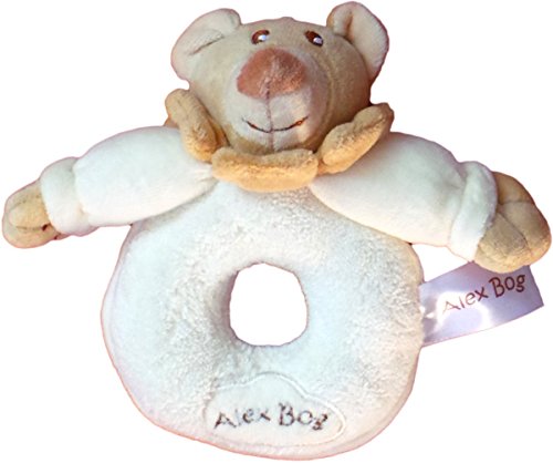 Preisvergleich Produktbild Alex Bog - Rassel / Greifring - Bär - Beige / Braun / Mehrfarbig