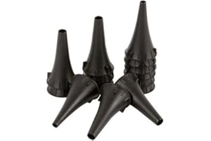 ECO MEDIZINTECHNIK 250 Schwarze ECO Einmal Ohrtrichter 2,5 mm für Heine, Kawe und Riester Otoskop