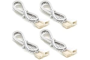 Cables extensibles flexibles para AIBOO RF inalámbrico, control RGB, LED para debajo del gabinete de cocina, kit de iluminación de 1.5 m (59 pulgadas) cables de extensión (4 pines/4 paquetes)