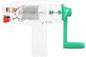 Walfront Generatore Elettrico a Manovella, DC Generatore Lampadina Kit Esperimento Scienza Bambini Scoperta Giocattolo
