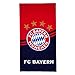 Produktbild München FC Bayern Strandtuch, Badetuch, Duschtuch Logo - Plus Gratis Lesezeichen I Love