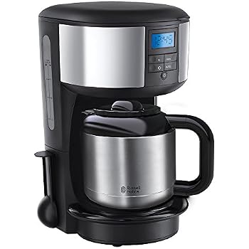 Philips Filterkaffeemaschine HD7546/20 (1,2 L Thermo-Kanne) & Toaster HD2637/90 Set - Schwarz/edelstahl