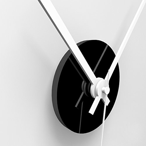 Wandkings Wanduhr SOLO CLOCK mit Uhrwerk & Uhrzeigern (Farbe: Uhr=Schwarz, Zeiger=Weiß) - 3