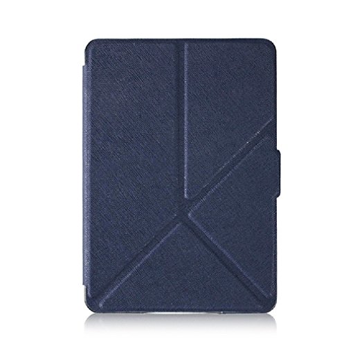 IBESTWIN Kindle Paperwhite Hülle Origami Serie Schutzhülle mit Auto Wake / Sleep Funktion Stand Cover für Kindle Paperwhite1 / 2 / 3 Schutz Case und alle Modelle von 2012, 2013, 2014, 2015, Dunkelblau - 6