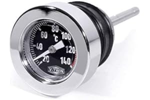 ZEMEX Motorrad Chopper Öltemperatur Messstab - für harley 1999up chrom/schwarz