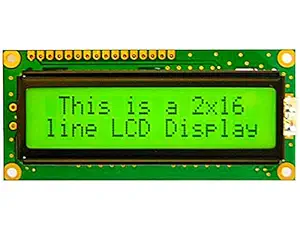 My TechnoCare 1602 16x2 LCD Alphanumeric [JHD162A] Display Yellow 162A / 2x16 for 8051,AVR,PIC,Arduino,ARM Microcontroller Kit Yellow Backlight | Industrial R&D | Student Hobby DIY Project