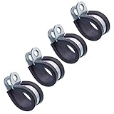 mit Gummieinlage 4 Stück Rohrschelle mit Gummieinlage Ø 20 mm - Edelstahl A2-AISI 304 incl. Knotentafel