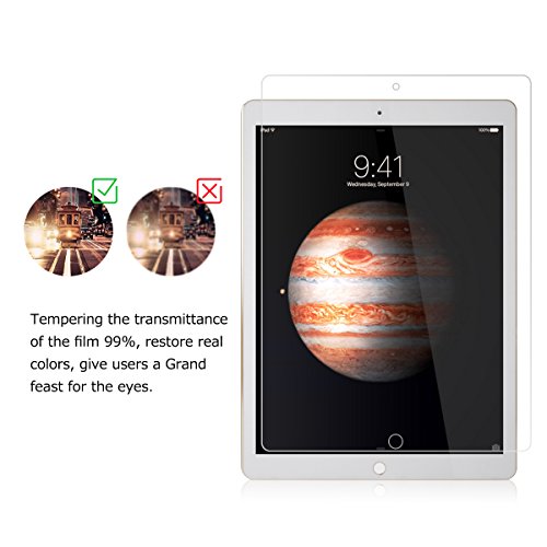 Wrcibo iPad Pro 10.5 (2017) Schutzfolie, Wrcibo Glas Display Schutz Schutzglas Echte Glas Displayschutzfolie für iPad Pro 10.5 2017 (Panzerglas, 0,33mm, Unsichtbar, Kratzfest) - 5