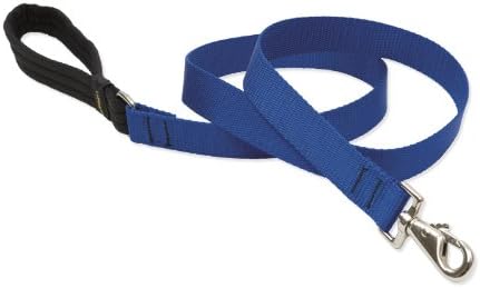 Lupine Padded Handle Dog Lead, 1-inch/ 6 ft, Blue