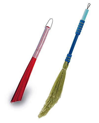VIMAL Combo Set of Phulwari (OL) Household No-Dust Soft Broom and Kharata 24" Hard Broom for Home/Office/Outdoor Floor Cleaning, Multicolour, Standard Size