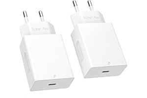 DCFUN Prise USB C, Chargeur USB C 20W pour iPhone 16 15 14 13 12 11 Pro Max SE XS XR 8 7 6S Plus Mini SE, Pad, Galaxy, Adaptateur Secteur Type C Chargeur Rapide