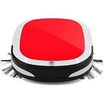 Ultraplate Smart Sweeping Robot,Mamum Auto Rechargeable Smart Robot Vacuum Floor Cleaner Cordless Dry Wet Sweeping Mop (Red)