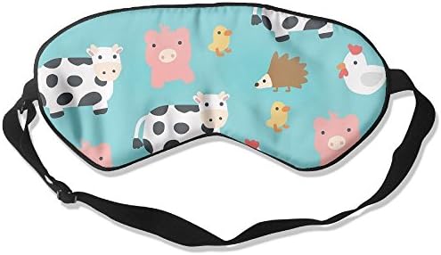 Comfortable Sleep Eyes Masks Farm Animals Pattern Sleeping Mask For Travelling, Night Noon Nap, Mediation Or Yoga