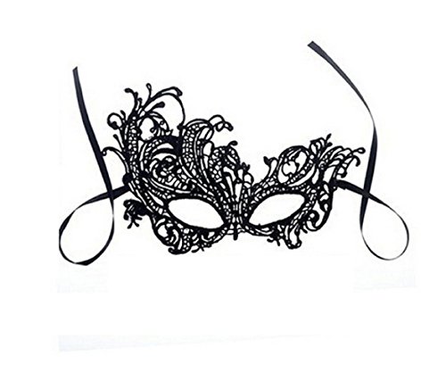 Inception Pro Infinite Maschera - Colore Nero - Carnevale - Halloween - Veneziana - Donna - macramè