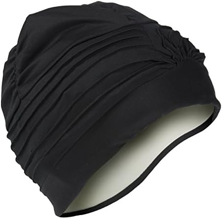 Ladies Swimming Hat/Cap/Turban Black Bathing Cap BNWT Beautiful Hat